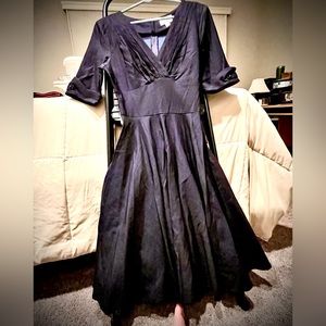 Unique Vintage stretch jean swing dress.